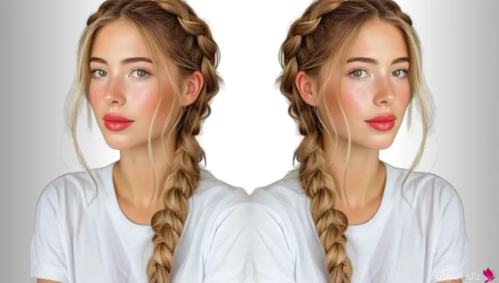 تسريحة الضفائر الهولندية (Dutch Braid) تسريحة الضفائر الهولندية (Dutch Braid)