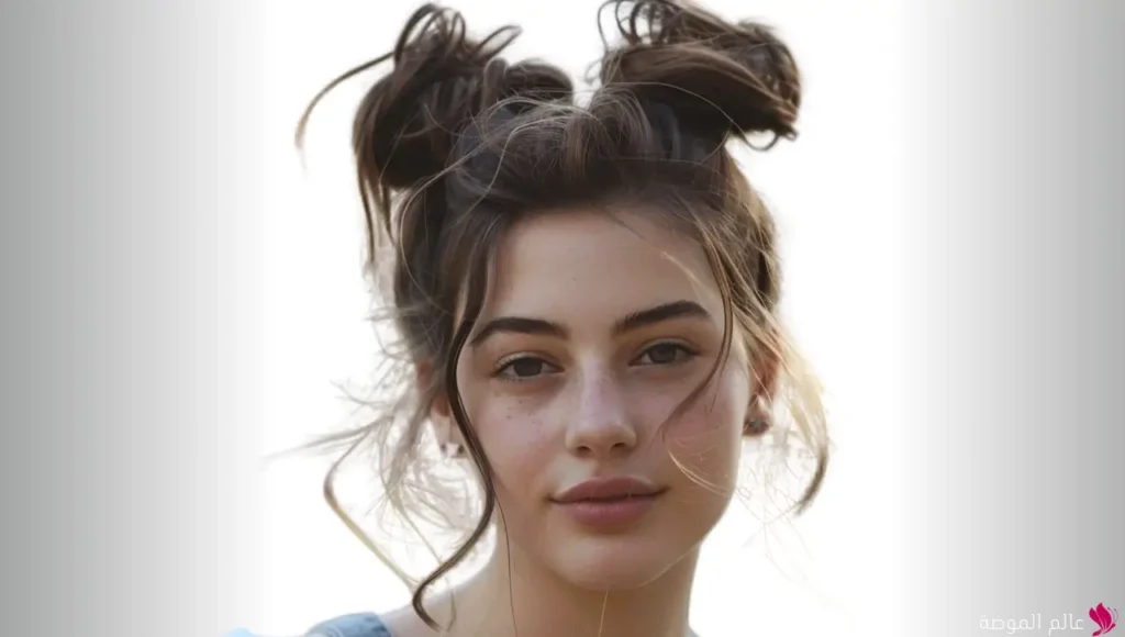 تسريحة الكعكتين (Double Buns) تسريحة الكعكتين (Double Buns)