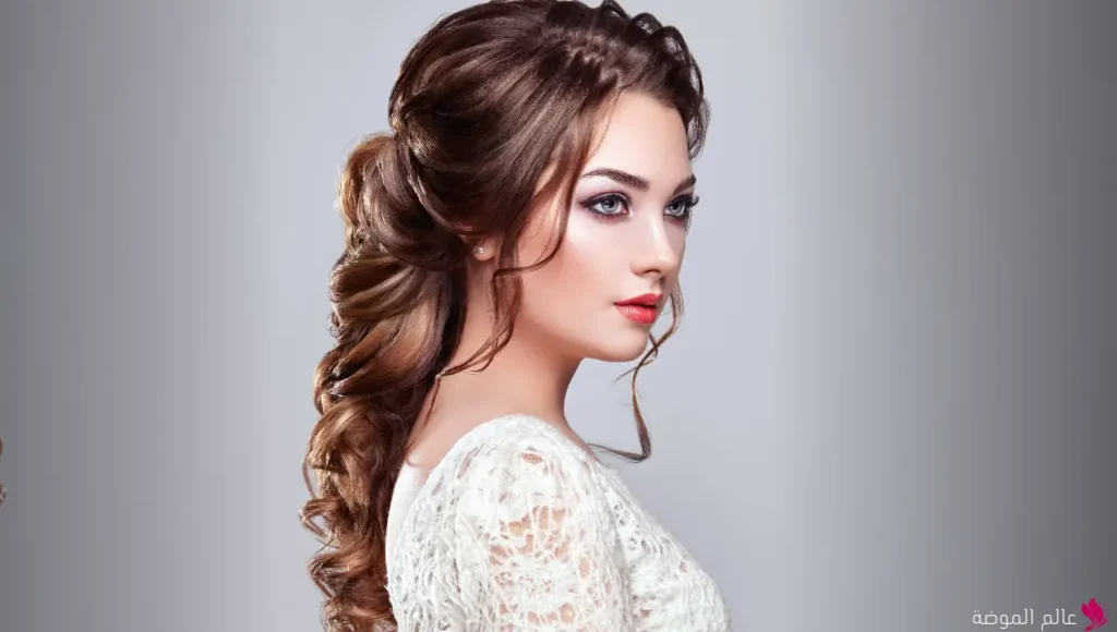تسريحه شعر نص رفعة للعروس تسريحه شعر نص رفعة للعروس