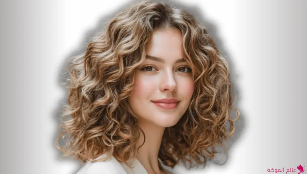شعر كيرلي مع الفرق الوسطي (Curly Hair with Middle Part) شعر كيرلي مع الفرق الوسطي (Curly Hair with Middle Part)
