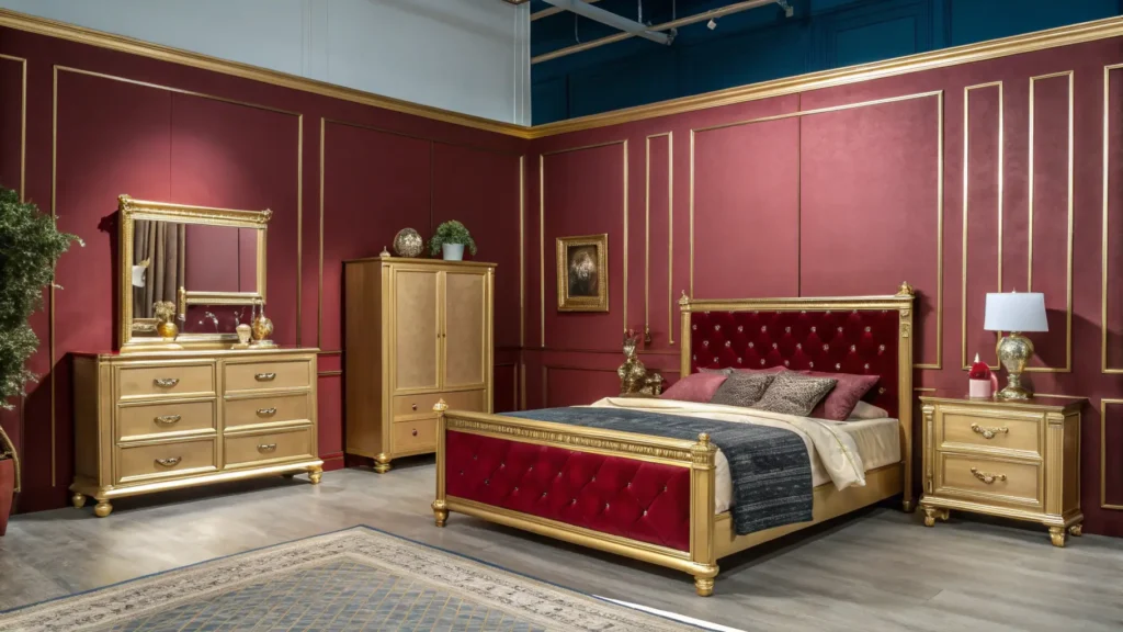 العنابي مع الذهبي (Burgundy & Gold)