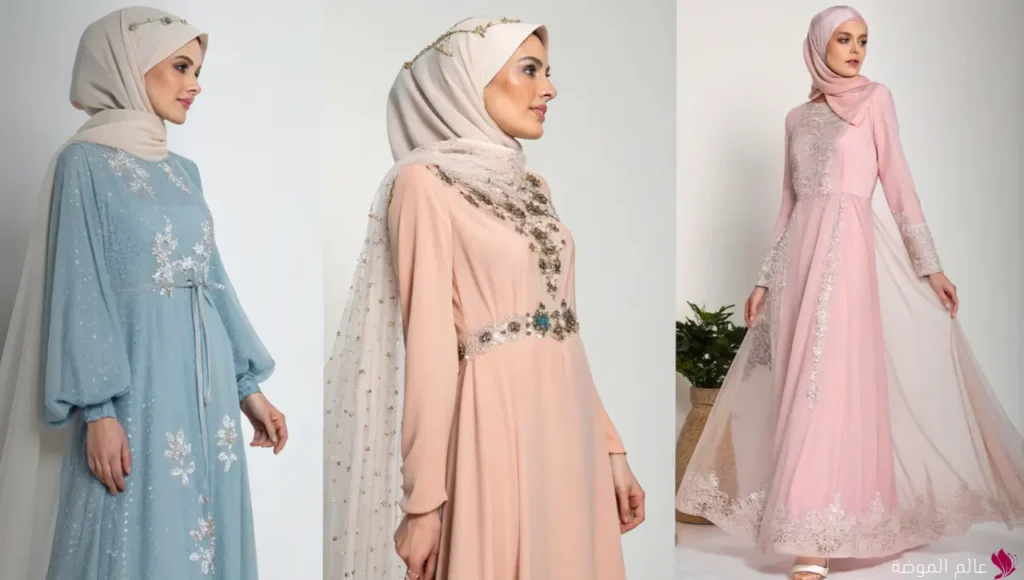 تنسيق فساتين محجبات خروج بأناقة تنسيق فساتين محجبات خروج بأناقة