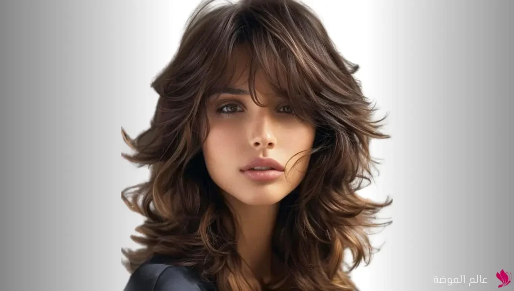 Medium Layered Haircut with Long Bangs Medium Layered Haircut with Long Bangs