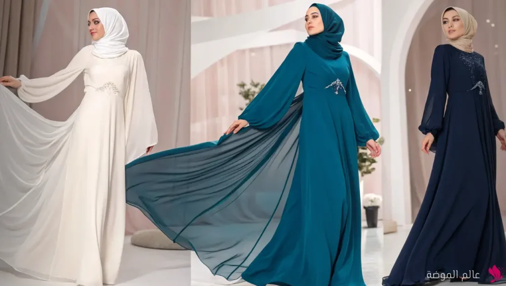 فساتين سواريه المحجبات البسيطه ذات التصميمات المنسدلة فساتين سواريه المحجبات البسيطه ذات التصميمات المنسدلة