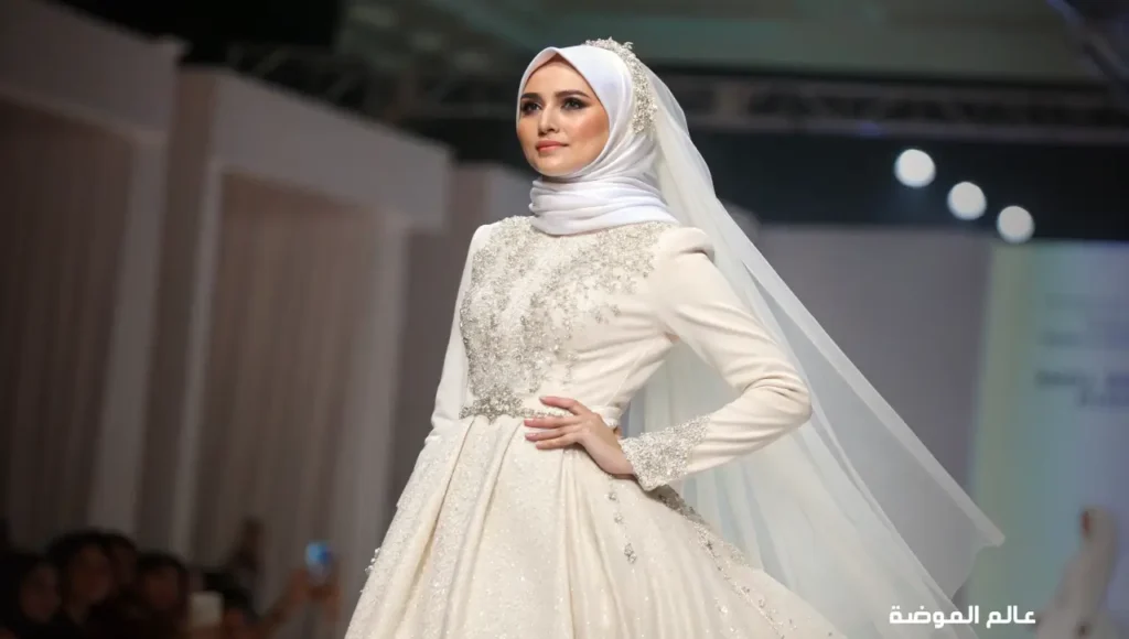 فساتين محجبات للأفراح بتصميم كلاسيكي فساتين محجبات للأفراح بتصميم كلاسيكي