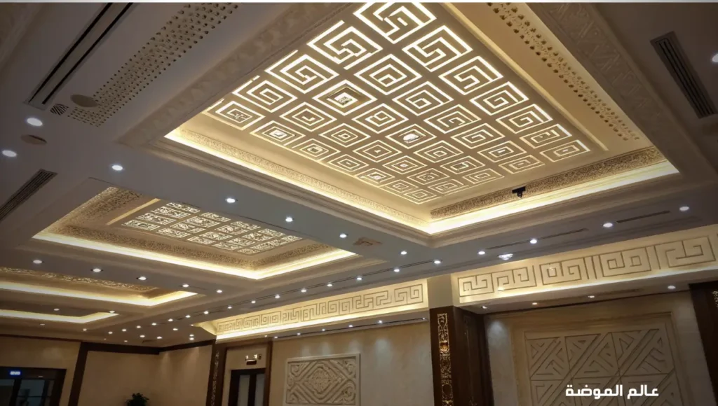 نقشات هندسية مضاءة بـ LED نقشات هندسية مضاءة بـ LED