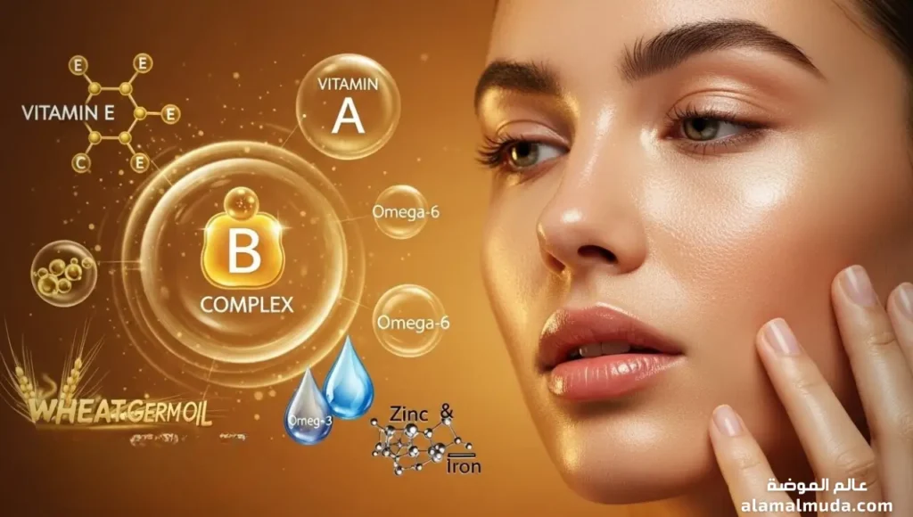 العناصر الغذائية في زيت جنين القمح ودورها في جمال البشرة تعرف على أهم مكونات زيت جنين القمح المفيدة للبشرة