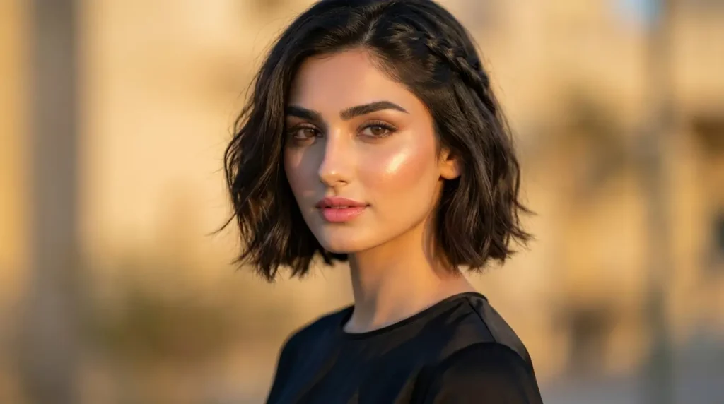 الضفيرة الجانبية الصغيرة لمظهر مختلف وناعم تسريحة ضفيرة جانبية صغيرة للشعر القصير