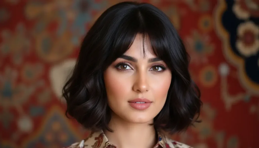بوب فرنسي قصير مع غرة ستارة أنيقة وعصرية بوب فرنسي قصير أنيق يغطي الأذن ويضفي رونقًا للشعر