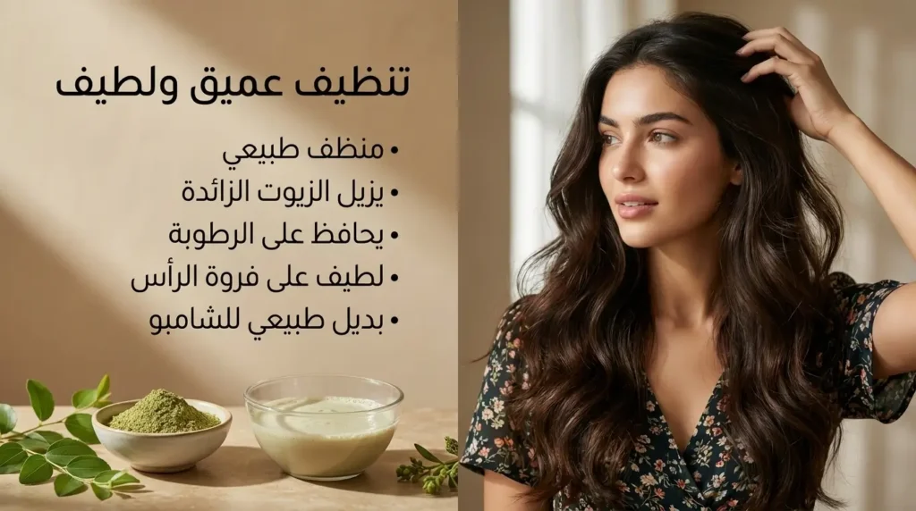 السدر الطبيعي لتنظيف الشعر بعمق دون تجريد الزيوت الطبيعية السدر الطبيعي لتنظيف فروة الرأس وإزالة الزيوت بلطف
