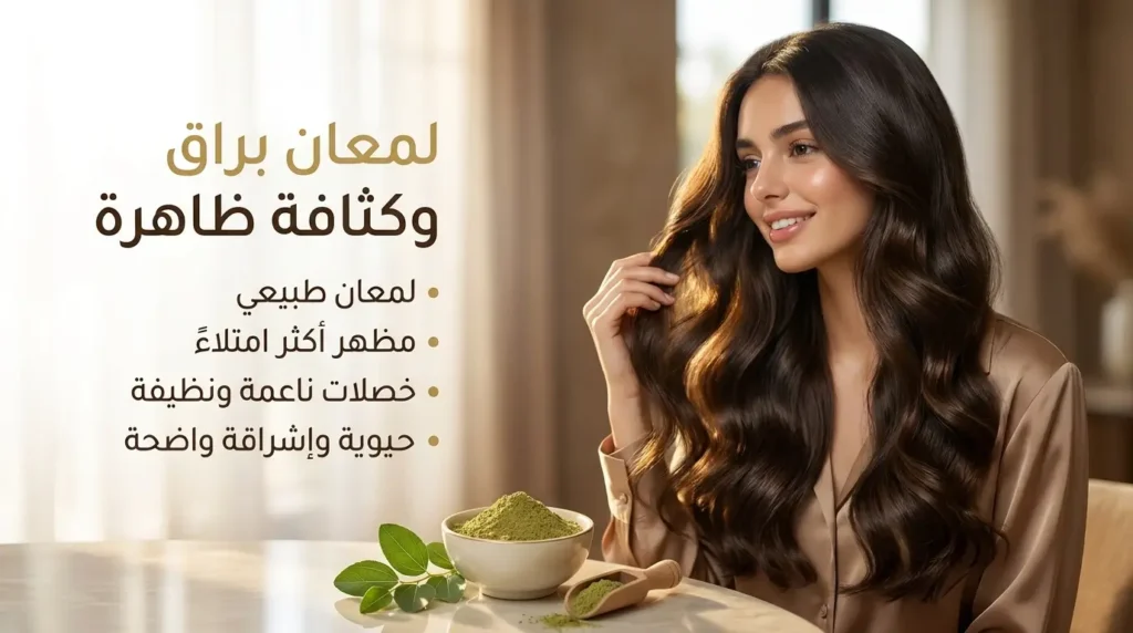 السدر الطبيعي لشعر أكثر لمعانًا وحيوية وكثافة في المظهر السدر الطبيعي لشعر لامع وكثيف المظهر بخصلات ناعمة
