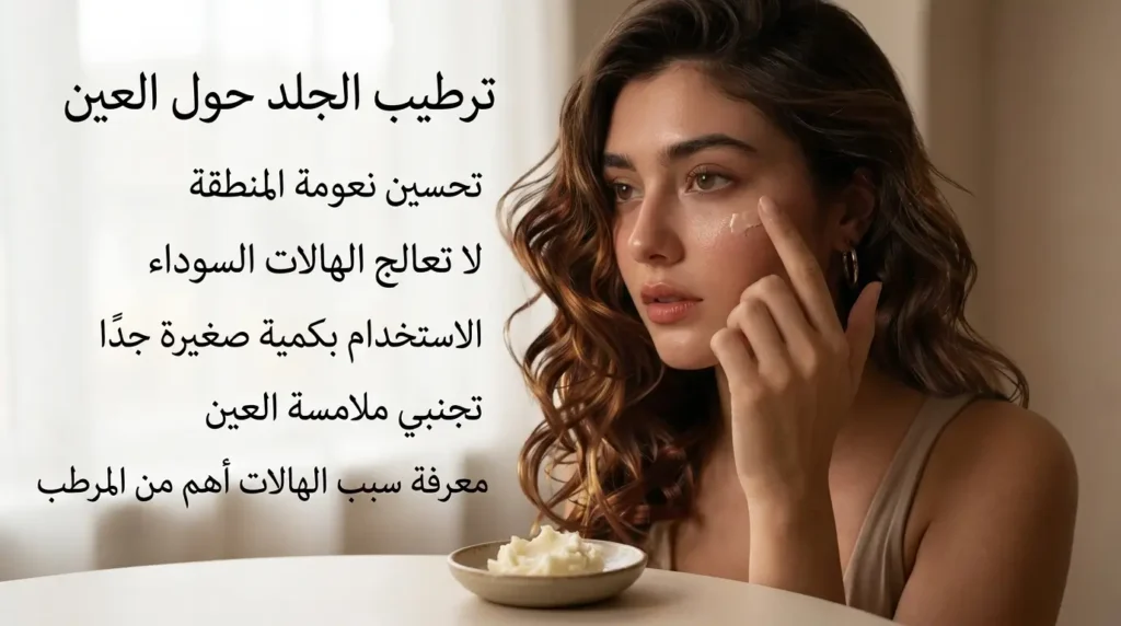 هل تساعد زبدة الشيا على ترطيب الجلد حول العين؟ ترطيب الجلد حول العين بزبدة الشيا بطريقة حذرة